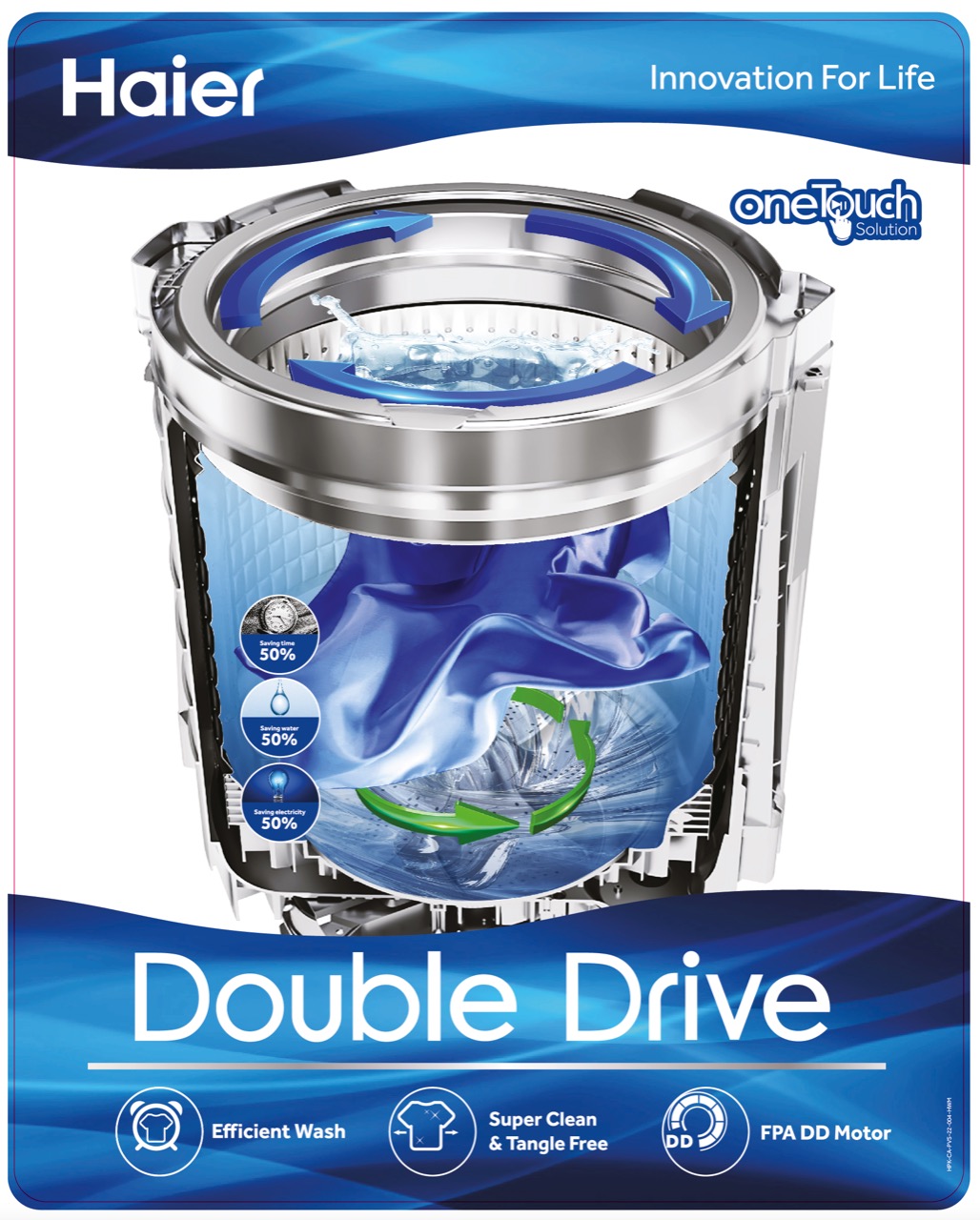 Haier Double Drive Appliance Decal & Storefront Display